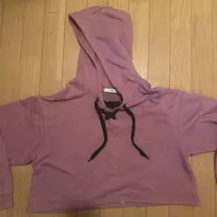 裏シャギーレースアップショート丈パーカー