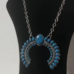 Vintage Turquoise-Style ターコイズ調 ネックレス三日月型のサムネイル