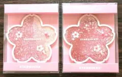 STARBUCKS SAKURA 2026コースターシャイニーピンク 2枚セット