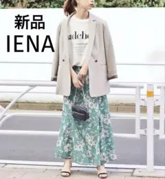 【新品】IENA Deveaux フラワープリントスカート　ロング　フレア
