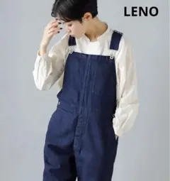 美品　LENO デニム　オーバーオール サロペットindigo 01 日本製