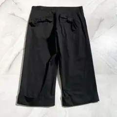A19025 リミフゥ バックリボン タイプライターワイドクロップドパンツ 黒Sのサムネイル