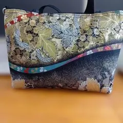 帯リメイク✴︎ショルダーバッグ✴︎パープル✴︎花と蝶✴︎174 - メルカリ