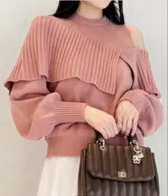 SNIDELスナイデル デザインニットプルオーバー