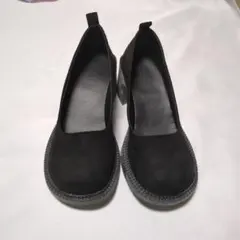 ブラック中ヒールシューズ 37