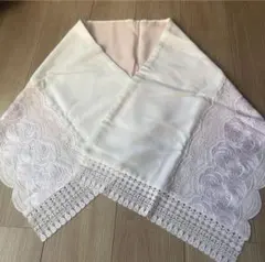 七五三 お宮参り 着物ショール 和装ストール 刺繍レース ピンク 昭和レトロ