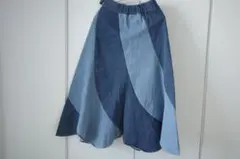 Poppy デニム ロングスカート フレアスカート