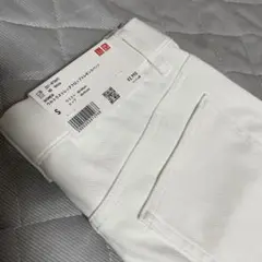 ウルトラストレッチクロップドレギンスパンツ S ホワイト