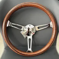 新品未使用 ハーフラップレザー ビレットステアリング 350 MOMOピッチ70 新品・未使用 ハーフラップ ビレットステアリング 350 MOMOピッチ70