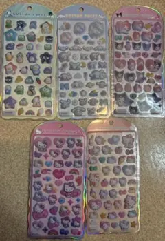 コットンパフィー シール キティ　ギャル　ヒョウ柄　全種類　サンリオ