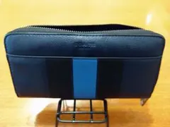 COACH レザー メンズ長財布 ミッドナイトネイビー