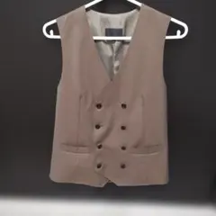 MORLES スーツベスト Mサイズ ブラウン ヘリンボーン