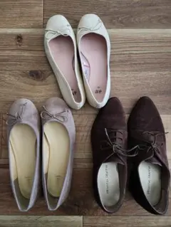 【最終値下げ】ぺたんこ靴３足セット