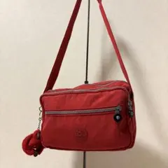 KIPLING キプリング レッド 赤ゴリラチャーム 斜めがけ ショルダーバッグのサムネイル