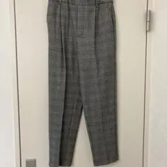 GU チェック柄 ストレートスラックス