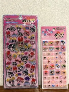 パワーパフガールズ プチドロップステッカー ドロップブロックシール タイルシール