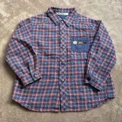 familiar チェック柄 長袖シャツ 100