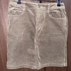 ブラウン コーデュロイ タイトスカート