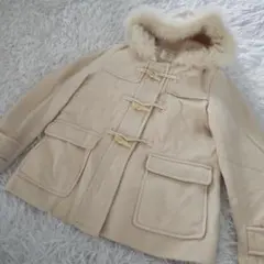 AG by aquagirl ダッフル コート アイボリー フォックス ファー