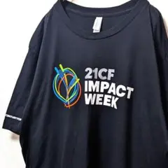 ベラキャンバス 21CFインパクトウィークロゴ Tシャツブラック黒XL古着