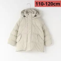 LOWRYS FARM / エアサーマルフードブルゾン・アイボリー120cm