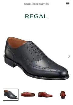 REGAL ウィングチップ 革靴 ブラック 25.5センチ