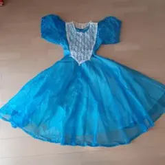 2499円【フラダンス衣装】スカイブルー ワンピース ドレス 水色