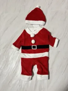 新品 60-70cmサンタロンパース 帽子付き