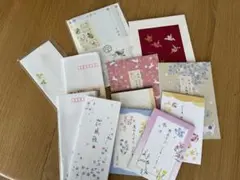 花柄絵手紙・便箋封筒セット