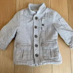 【美品】Biguette ビケット ヘリンボーン裏ボアジャケット 80cm