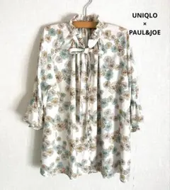 UNIQLO × PAUL&JOE ポール&ジョー 七分袖 花柄 ブラウス S