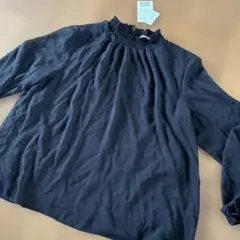 グラシア　オーガンジー　ブラウス　水玉　新品　黒　Lのサムネイル
