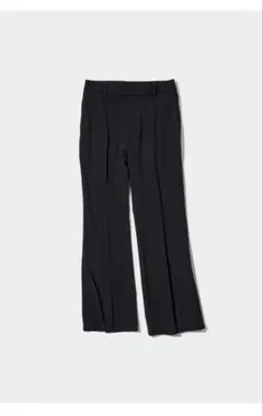 UNIQLO　ドレープフレアパンツ黒ウエスト58cmのサムネイル