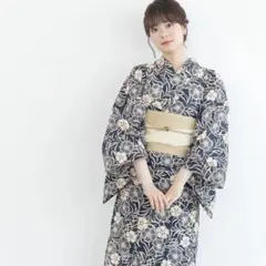 8-7【逸品】 有松鳴海絞り 身丈160 裄66 草花文 綿 レトロ - メルカリ
