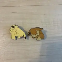 ポケモン ピンバッジ ピカチュウ イーブイ 2個セット