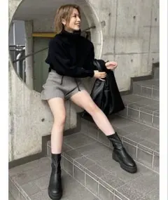 MURUA リブニットキュロット