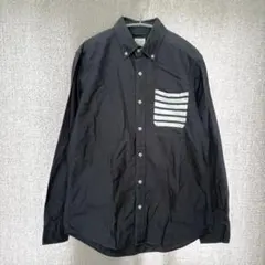 美品✦BACK NUMBER 鹿の子シャツ M ネイビー 綿100％