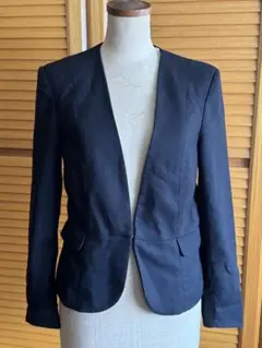 H&M ノーカラージャケット ブラック (サイズ36)のサムネイル