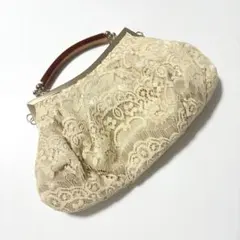 00s コットンレース リボン レザー キャンバス バッグ森ガールヒッピー 