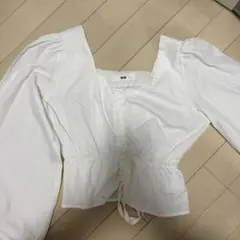 WEGO ホワイト バルーンスリーブ シャツ