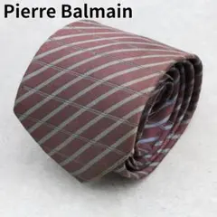 Pierre Balmain ネクタイ ダブルストライプ 横線 日本製 ビジネス
