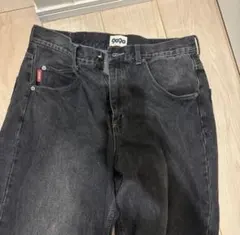 9090ブラックバギーデニム