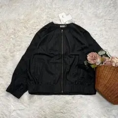 新品 ディージーワイ dgy ノーカラージャケット ブルゾン デニム ブラックM
