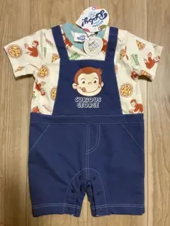 おさるのジョージ　ベビー服　デニム　ロンパース　70 新品