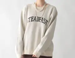 グローバルワークモールニットロゴ男女兼用Sサイズ