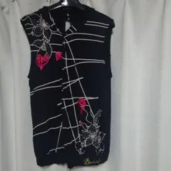 Desigual ノースリーブ チュニック 花柄 ラインストーン