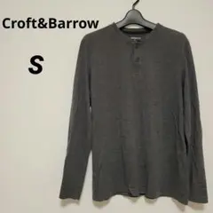 Croft&Barrow グレー ヘンリーネック Tシャツ【S】 メンズ