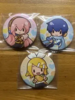 初音ミク　セガラッキーくじ　缶バッジ　KAITO 巡音ルカ　鏡音リン