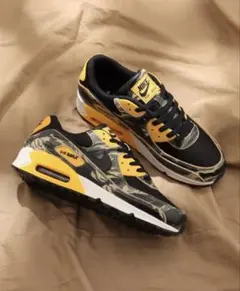 【試着のみ】NIKE エアマックス90 カモ ブラック ゴールド 24cm 箱付