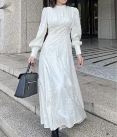 eimy istoire esジャガードクラシカルロングワンピース